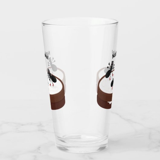 Happy miers schaatsen op koekjes cartoon glas (Links)