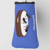 Happy miers schaatsen op koekjes cartoon golfheadcover (Draai 90)