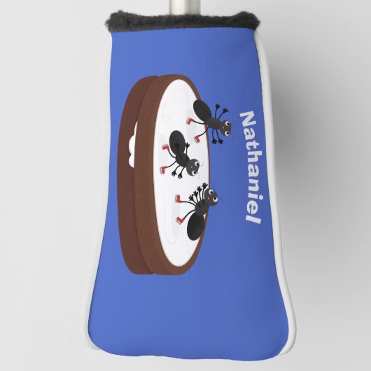 Happy miers schaatsen op koekjes cartoon golfheadcover (Draai 90)