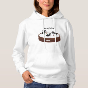 Happy miers schaatsen op koekjes cartoon hoodie