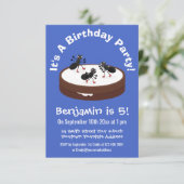 Happy miers schaatsen op koekjes cartoon kaart (Staand voorkant)