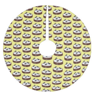 Happy miers schaatsen op koekjes cartoon kerstboom rok