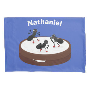 Happy miers schaatsen op koekjes cartoon kussensloop