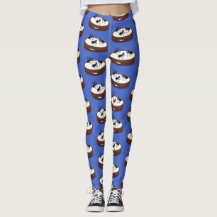 Happy miers schaatsen op koekjes cartoon leggings