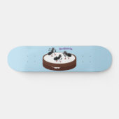 Happy miers schaatsen op koekjes cartoon persoonlijk skateboard (Horizontaal)