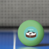 Happy miers schaatsen op koekjes cartoon pingpongbal (Net)