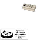 Happy miers schaatsen op koekjes cartoon rubberstempel (Gestempeld)