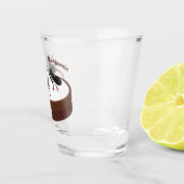 Happy miers schaatsen op koekjes cartoon shot glas (Rechts)