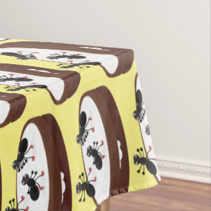 Happy miers schaatsen op koekjes cartoon tafelkleed