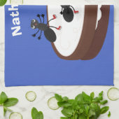 Happy miers schaatsen op koekjes cartoon theedoek (Gevouwen)