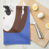 Happy miers schaatsen op koekjes cartoon theedoek (Quarter Fold)