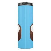 Happy miers schaatsen op koekjes cartoon thermosbeker (Achterkant)