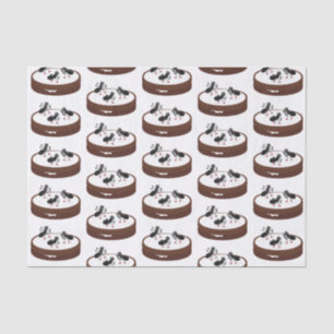 Happy miers schaatsen op koekjes cartoon tissuepapier