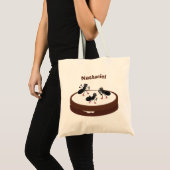 Happy miers schaatsen op koekjes cartoon tote bag (Voorkant (product))