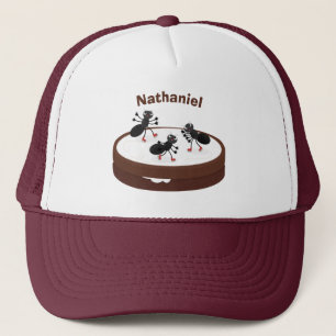 Happy miers schaatsen op koekjes cartoon trucker pet