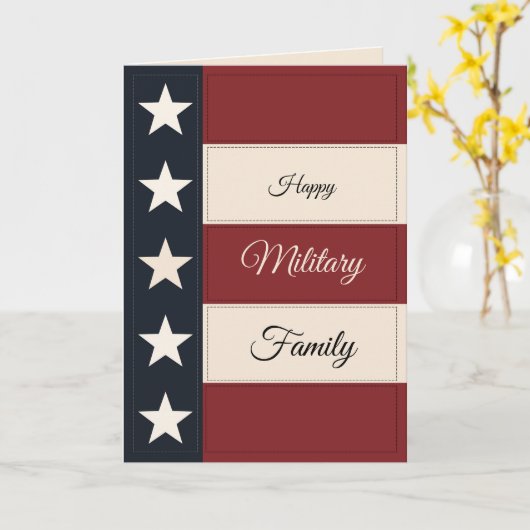 Happy Military Family Card – Personalized Gift Kaart (Gele Bloem)