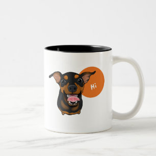 Happy Min Pin Miniature Pinscher Dog Coffee Mok