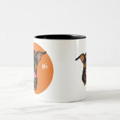 Happy Min Pin Miniature Pinscher Dog Coffee Mok (Center)