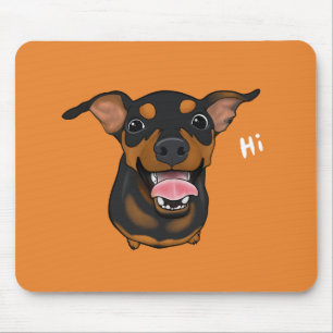Happy Min Pin Miniature Pinscher Dog Mousepad Muismat