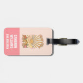 Happy Mind Happy Life Hippy Groovy Vibes Bagagelabel (Achterkant horizontaal)