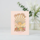 Happy Mind Happy Life Hippy Groovy Vibes Briefkaart (Staand voorkant)