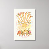 Happy Mind Happy Life Hippy Groovy Vibes Canvas Afdruk (Voorkant)