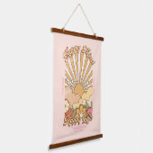 Happy Mind Happy Life Hippy Groovy Vibes Hangend Wandkleed (Gebogen)