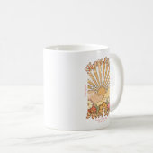 Happy Mind Happy Life Hippy Groovy Vibes Koffiemok (Voorkant rechts)