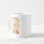 Happy Mind Happy Life Hippy Groovy Vibes Koffiemok (Voorkant links)