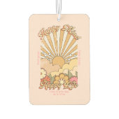 Happy Mind Happy Life Hippy Groovy Vibes Luchtverfrisser (Achterkant)