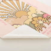 Happy Mind Happy Life Hippy Groovy Vibes Sherpa Deken (3/4)