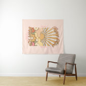 Happy Mind Happy Life Hippy Groovy Vibes Wandkleed (In Situ (horizontaal))