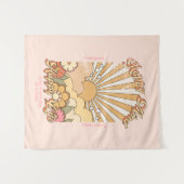 Happy Mind Happy Life Hippy Groovy Vibes Wandkleed (Voorkant (horizontaal))