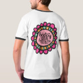 Happy Mind Happy Life Motivatie grafisch ontwerp T-shirt (Achterkant)