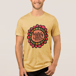 Happy Mind Happy Life Motivatie grafisch ontwerp Tri-Blend Shirt