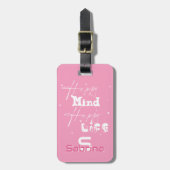 Happy Mind Happy Life Schattige Bagagelabel (Voorkant verticaal)