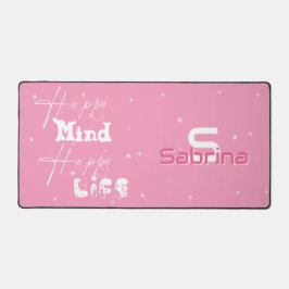 Happy Mind Happy Life Schattige Desk Mat
