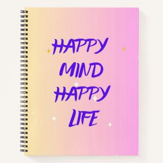 Happy Mind Spiral Notebook – Motivational Notitieboek