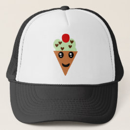 Happy Mint Chocolate Chip Ice Cream Trucker Pet