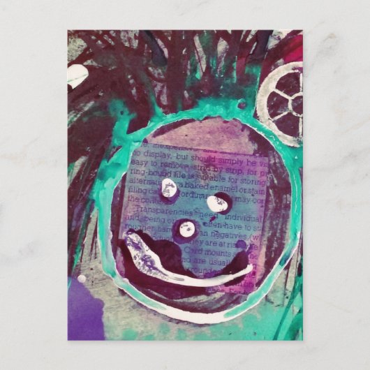 Happy Mixed Media Collage Briefkaart (Voorkant)