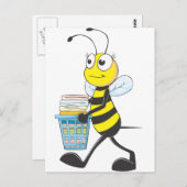 Happy Moeder Bee Voltooid in haar wasgoed Briefkaart (Voorkant / Achterkant)