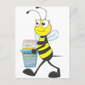 Happy Moeder Bee Voltooid in haar wasgoed Briefkaart (Voorkant)