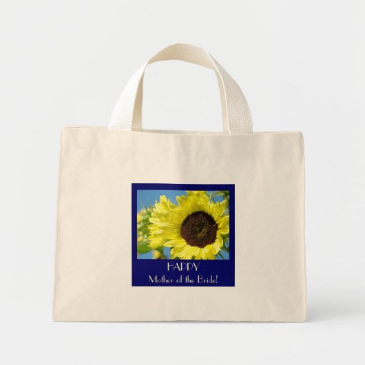 HAPPY moeder van de Bride! Canvas tas gift Zonnebl (Voorkant)