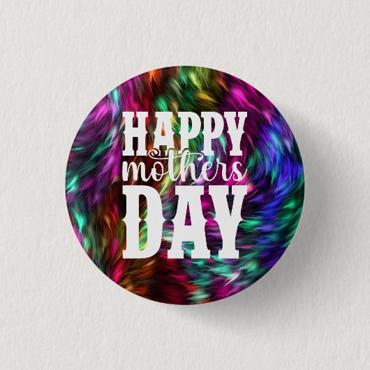 Happy Moederdag-11344 Ronde Button 3,2 Cm (Voorkant)