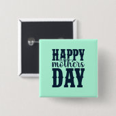 Happy Moederdag-11344 Vierkante Button 5,1 Cm (Voorkant /achterkant)