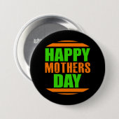 Happy Moederdag-13335 Ronde Button 7,6 Cm (Voorkant /achterkant)