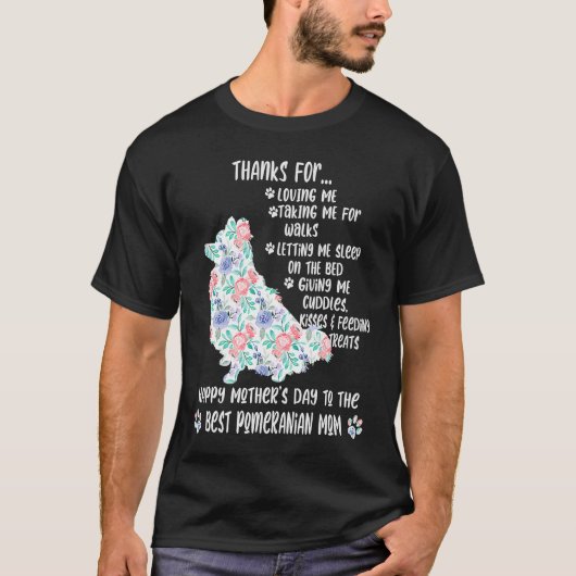 Happy Moederdag 2021 Pommeren Mam dog T-shirt (Voorkant)