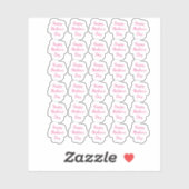 Happy Moederdag 2024 Custom Bericht Tekst Roze Sticker (Vel)