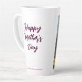 Happy Moederdag 2025 beroemd gemaakt door RoseWrit Latte Mok (Linkerhoek)