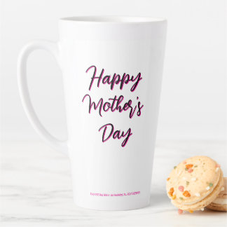Happy Moederdag 2025 beroemd gemaakt door RoseWrit Latte Mok